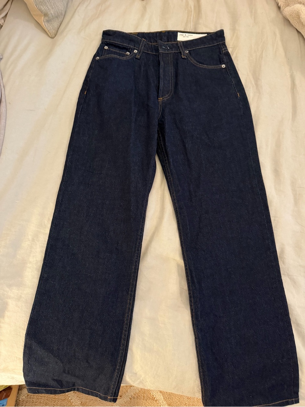 rag & bone Women’s Indigo Straight- leg High-Rise Jeans
